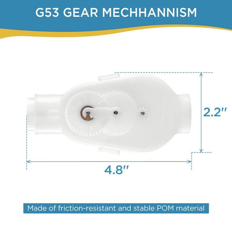 MAKHOON Upgraded G52 Backup Valve Replacement for Cleaner Parts, Compatible with E10, 180, 280, 380, 480, 3900 Pool Cleaner, Longer Life Than OEM G52, Strengthen G53 Gear (2) - Image 4